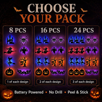 🔥Last Day Promotion 60% OFF|🎃 Halloween LED Silhouette Wall Light Stickers（upsell）
