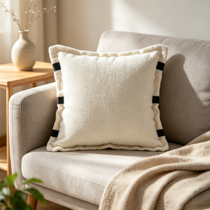 Tab-Trim Woven Pillow