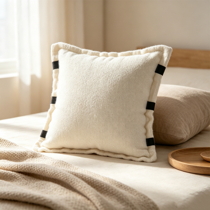Tab-Trim Woven Pillow