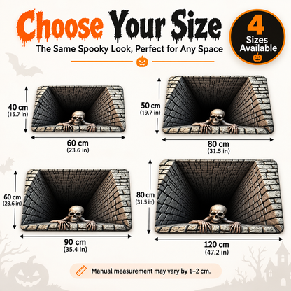 Hot sales🔥Halloween Front Door Mat – Festive 3D Visual Skull（upsell）