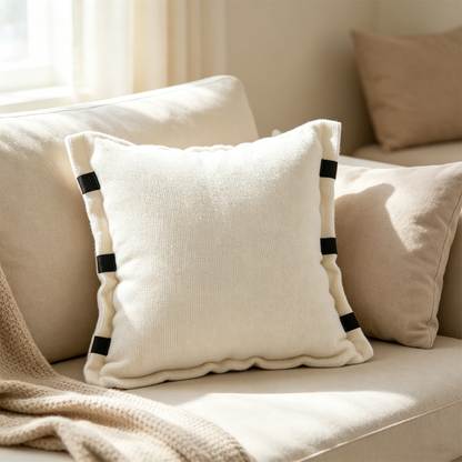 Tab-Trim Woven Pillow