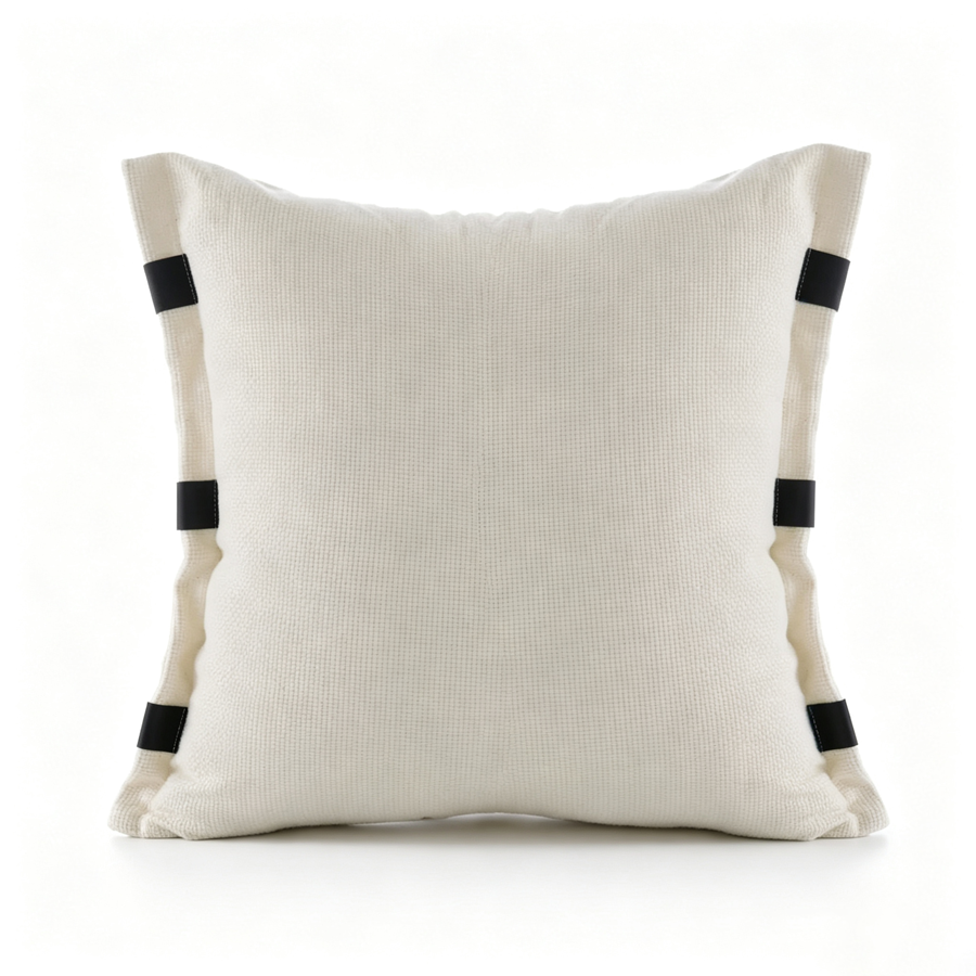 Tab-Trim Woven Pillow