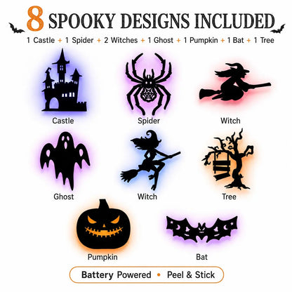 🔥Last Day Promotion 60% OFF|🎃 Halloween LED Silhouette Wall Light Stickers（upsell）