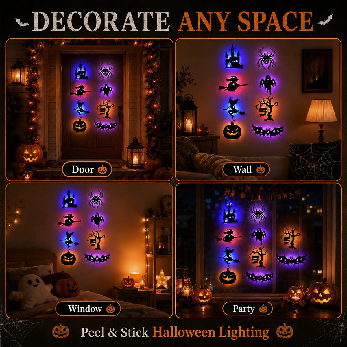 🔥Last Day Promotion 60% OFF|🎃 Halloween LED Silhouette Wall Light Stickers（upsell）