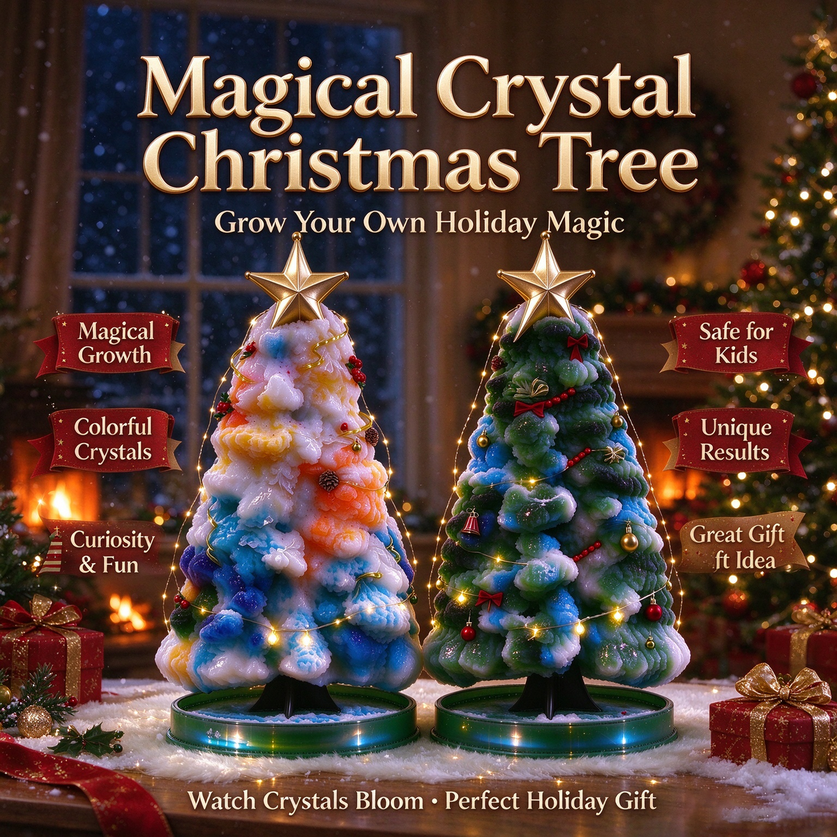 🎄 Magic Growing Crystal Christmas Tree ✨🎁