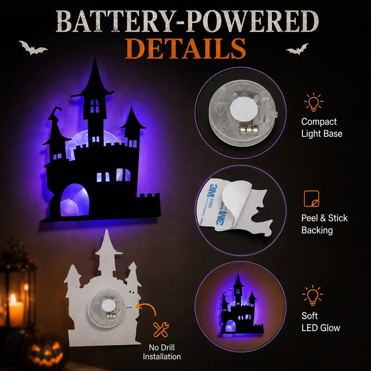 🔥Last Day Promotion 60% OFF|🎃 Halloween LED Silhouette Wall Light Stickers（upsell）