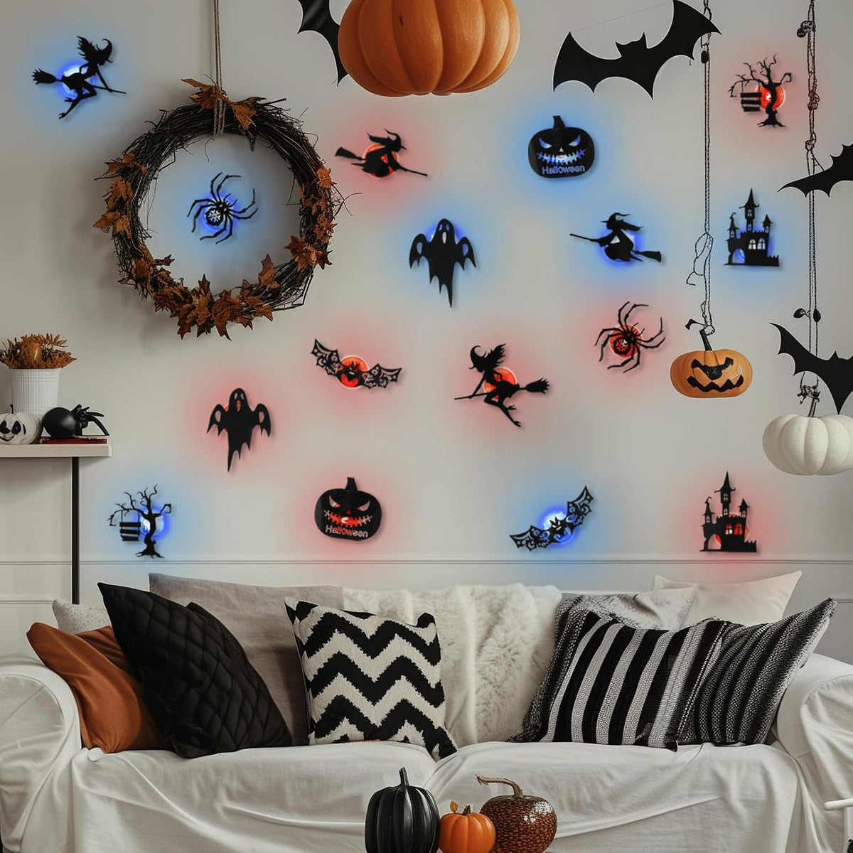 🔥Last Day Promotion 60% OFF|🎃 Halloween LED Silhouette Wall Light Stickers（upsell）